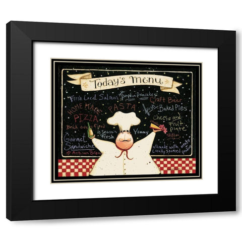 Todays Menu Black Modern Wood Framed Art Print with Double Matting by DiPaolo, Dan