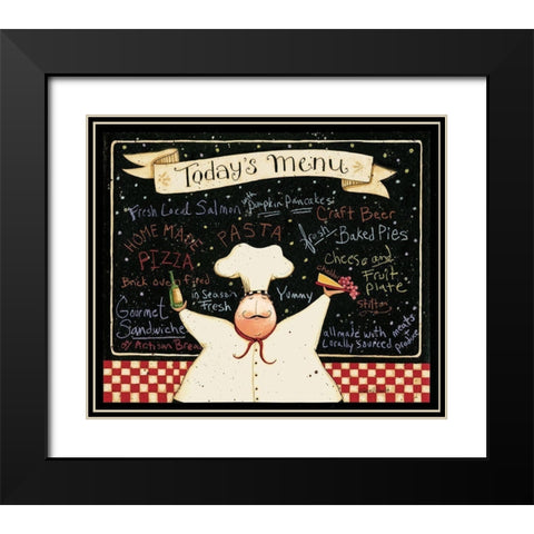 Todays Menu Black Modern Wood Framed Art Print with Double Matting by DiPaolo, Dan