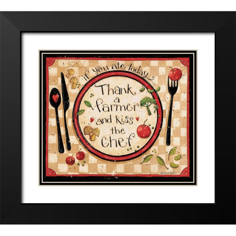 Thank A Farmer Black Modern Wood Framed Art Print with Double Matting by DiPaolo, Dan