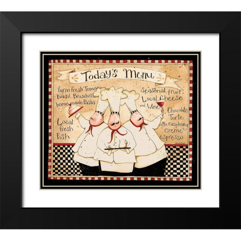 Todays Menu Black Modern Wood Framed Art Print with Double Matting by DiPaolo, Dan