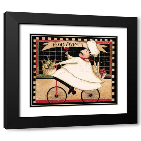 Bon Appetit Black Modern Wood Framed Art Print with Double Matting by DiPaolo, Dan