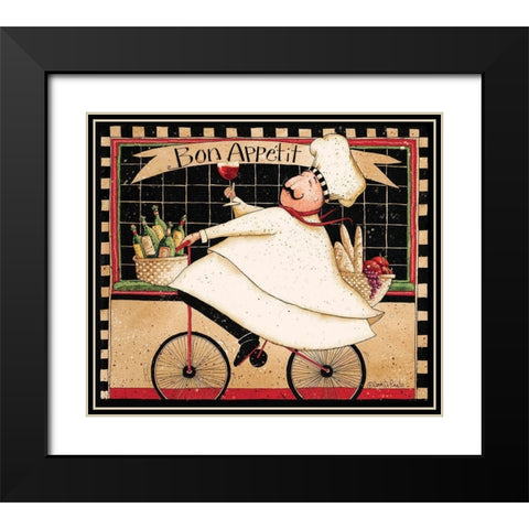 Bon Appetit Black Modern Wood Framed Art Print with Double Matting by DiPaolo, Dan