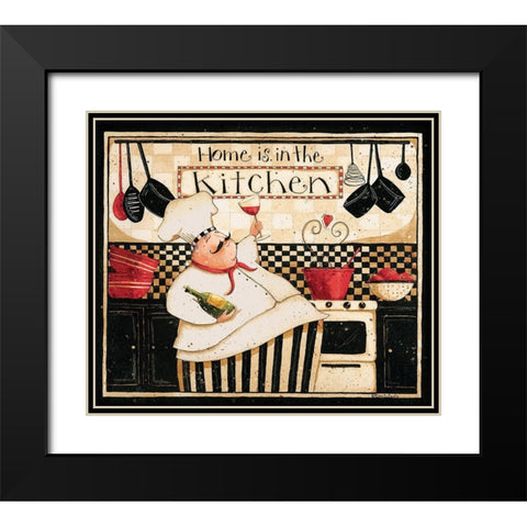 Home Is In The Kitchen Black Modern Wood Framed Art Print with Double Matting by DiPaolo, Dan