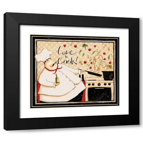 Love To Cook Black Modern Wood Framed Art Print with Double Matting by DiPaolo, Dan