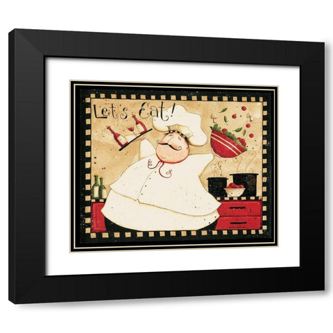 Lets Eat Black Modern Wood Framed Art Print with Double Matting by DiPaolo, Dan