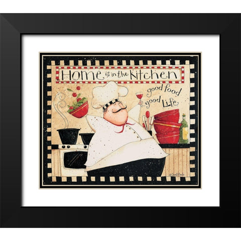 Home Is In The Kitchen Black Modern Wood Framed Art Print with Double Matting by DiPaolo, Dan