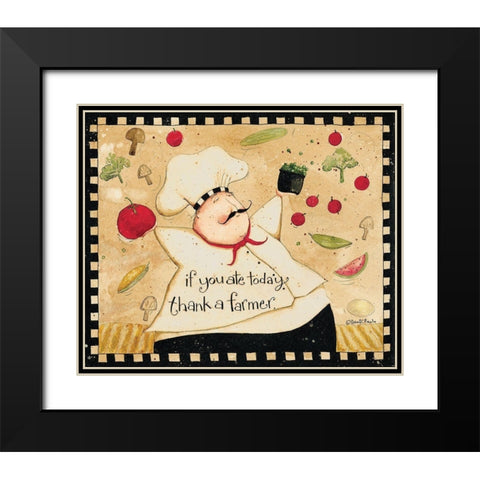 Thank A Farmer Black Modern Wood Framed Art Print with Double Matting by DiPaolo, Dan