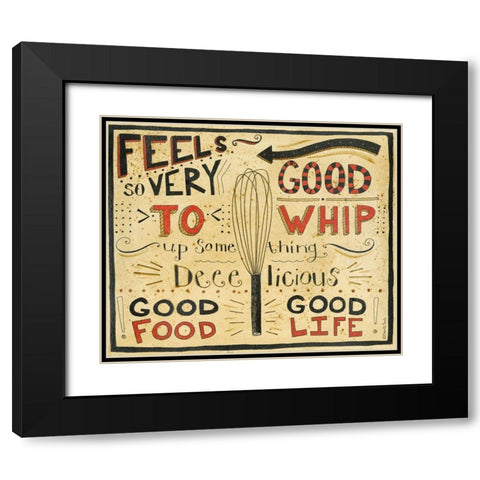 Whip It Up Black Modern Wood Framed Art Print with Double Matting by DiPaolo, Dan