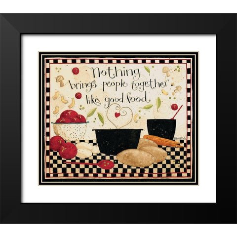 Good Food Black Modern Wood Framed Art Print with Double Matting by DiPaolo, Dan