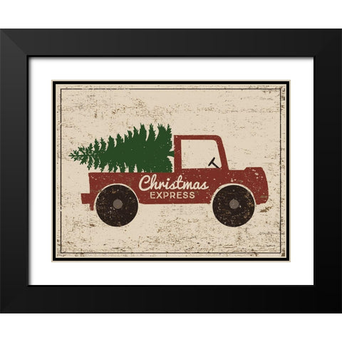 Christmas Express 2 Black Modern Wood Framed Art Print with Double Matting by DiPaolo, Dan
