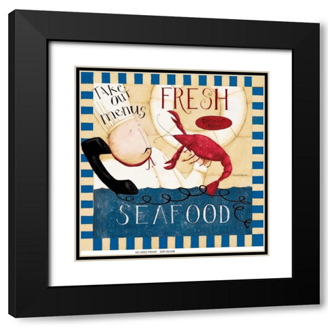Menu Box Black Modern Wood Framed Art Print with Double Matting by DiPaolo, Dan