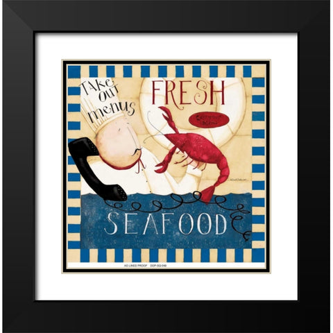 Menu Box Black Modern Wood Framed Art Print with Double Matting by DiPaolo, Dan