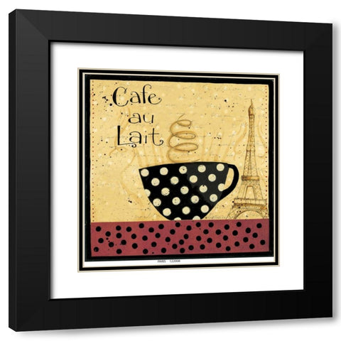 Cafe Au Lait Black Modern Wood Framed Art Print with Double Matting by DiPaolo, Dan