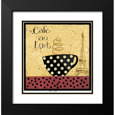 Cafe Au Lait Black Modern Wood Framed Art Print with Double Matting by DiPaolo, Dan