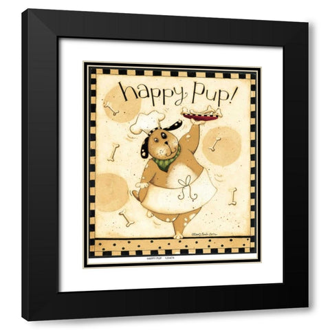 Happy Black Modern Wood Framed Art Print with Double Matting by DiPaolo, Dan