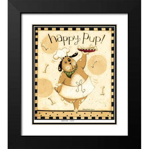 Happy Black Modern Wood Framed Art Print with Double Matting by DiPaolo, Dan
