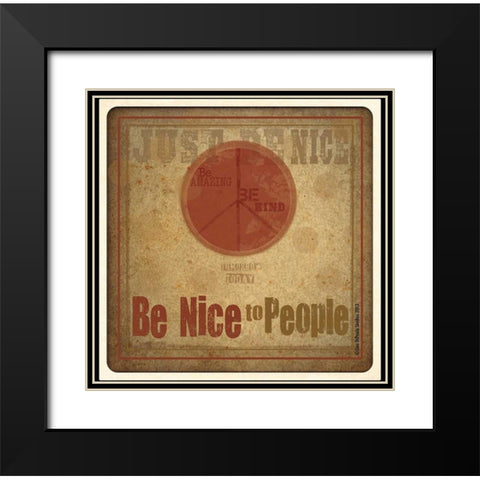 Peace Black Modern Wood Framed Art Print with Double Matting by DiPaolo, Dan