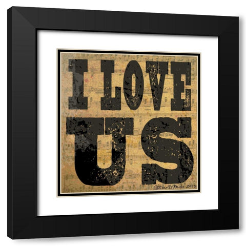 I Love Us Black Modern Wood Framed Art Print with Double Matting by DiPaolo, Dan