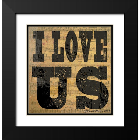 I Love Us Black Modern Wood Framed Art Print with Double Matting by DiPaolo, Dan