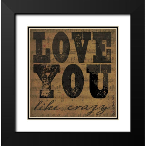 Love Like Crazy Black Modern Wood Framed Art Print with Double Matting by DiPaolo, Dan