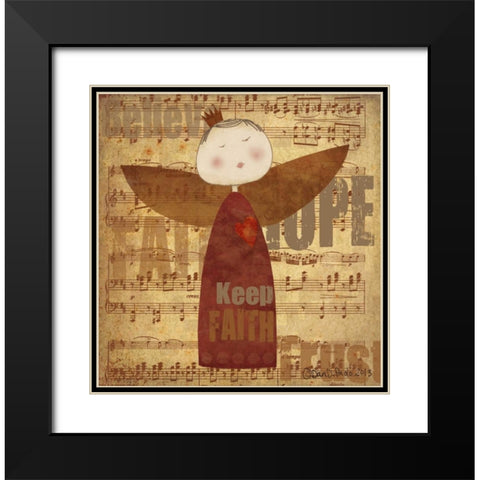 Keep Faith Black Modern Wood Framed Art Print with Double Matting by DiPaolo, Dan