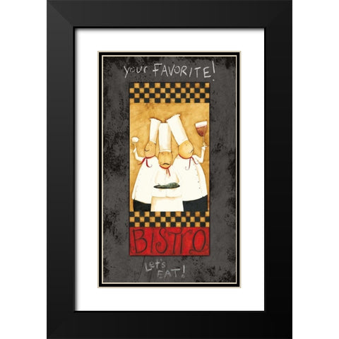 New Bistro Black Modern Wood Framed Art Print with Double Matting by DiPaolo, Dan