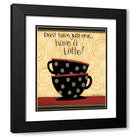 Two Latte Please Black Modern Wood Framed Art Print with Double Matting by DiPaolo, Dan