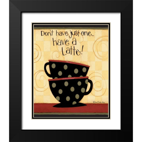Two Latte Please Black Modern Wood Framed Art Print with Double Matting by DiPaolo, Dan