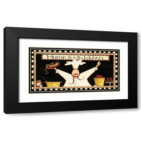 Happy Chef Black Modern Wood Framed Art Print with Double Matting by DiPaolo, Dan