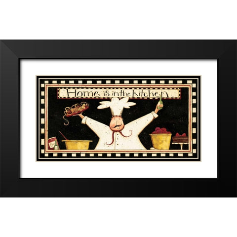 Happy Chef Black Modern Wood Framed Art Print with Double Matting by DiPaolo, Dan