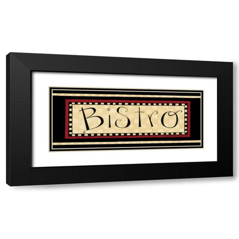 City Bistro Black Modern Wood Framed Art Print with Double Matting by DiPaolo, Dan
