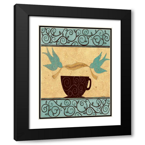 Black Coffee Black Modern Wood Framed Art Print with Double Matting by DiPaolo, Dan