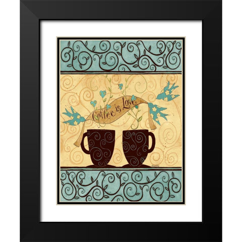 Strong Coffee Black Modern Wood Framed Art Print with Double Matting by DiPaolo, Dan