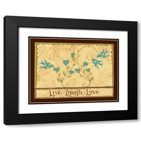 Love Black Modern Wood Framed Art Print with Double Matting by DiPaolo, Dan