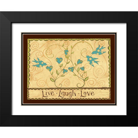 Love Black Modern Wood Framed Art Print with Double Matting by DiPaolo, Dan