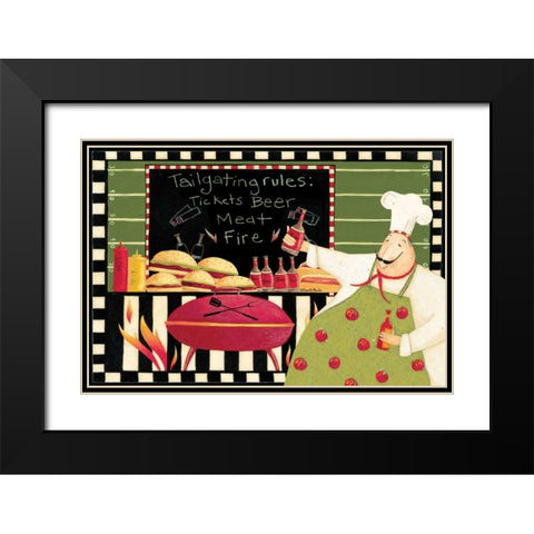 Cook Out Black Modern Wood Framed Art Print with Double Matting by DiPaolo, Dan