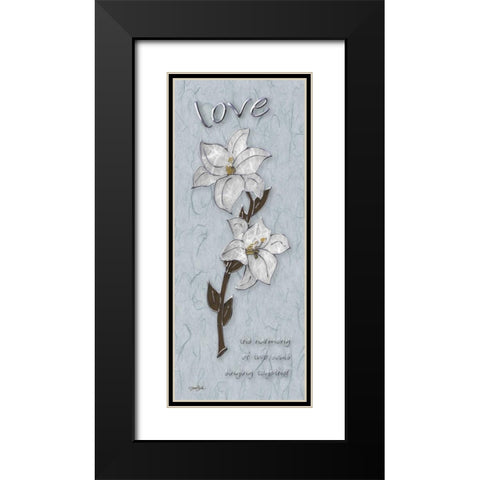 Love Lily Black Modern Wood Framed Art Print with Double Matting by Stimson, Diane