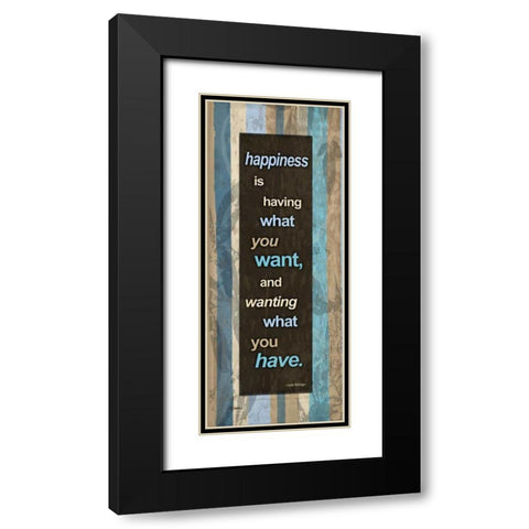 Striped Blues 1 Black Modern Wood Framed Art Print with Double Matting by Stimson, Diane