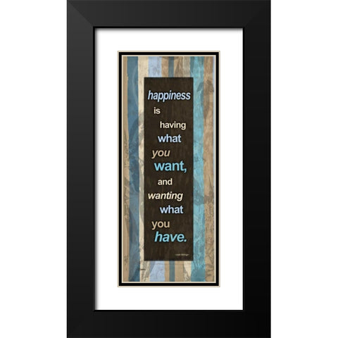 Striped Blues 1 Black Modern Wood Framed Art Print with Double Matting by Stimson, Diane