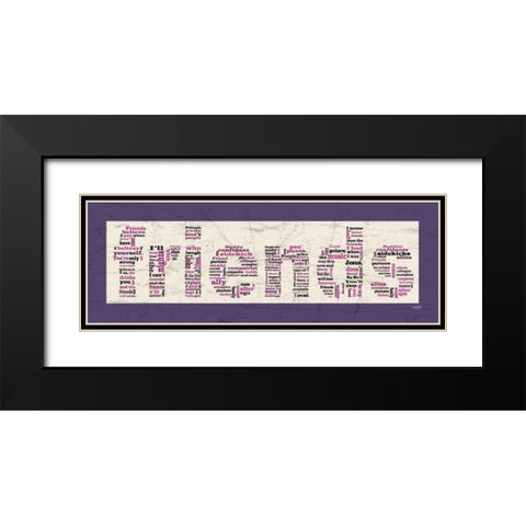 Purple Friends Black Modern Wood Framed Art Print with Double Matting by Stimson, Diane