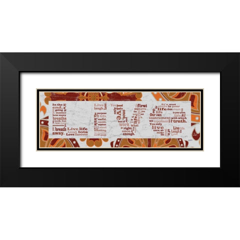 Brown Pattern Live Black Modern Wood Framed Art Print with Double Matting by Stimson, Diane