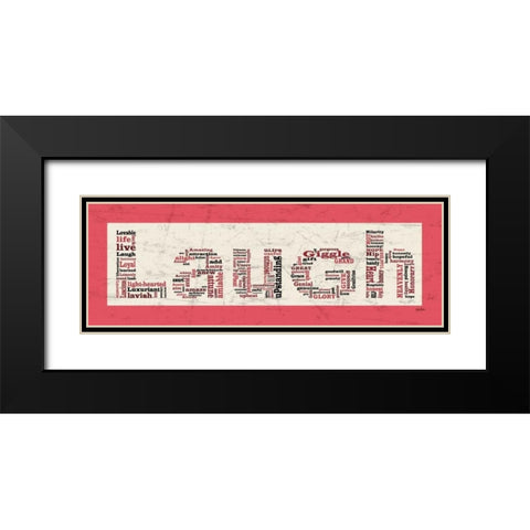 Pink Laugh Black Modern Wood Framed Art Print with Double Matting by Stimson, Diane
