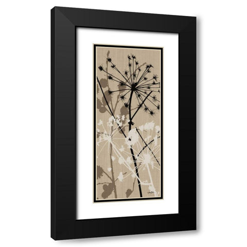 Grasses 3 Brown Black Modern Wood Framed Art Print with Double Matting by Stimson, Diane