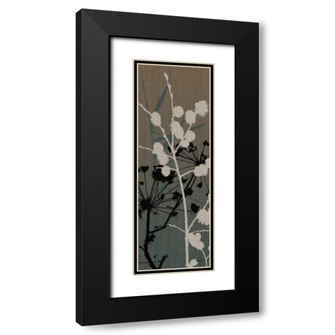 Grasses 4 Blue Black Modern Wood Framed Art Print with Double Matting by Stimson, Diane