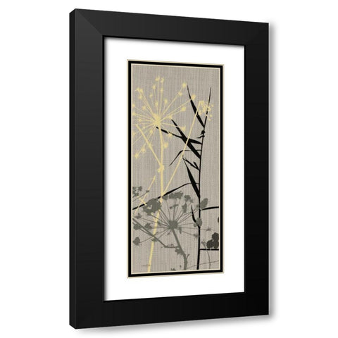 Grasses 1 Gray Black Modern Wood Framed Art Print with Double Matting by Stimson, Diane