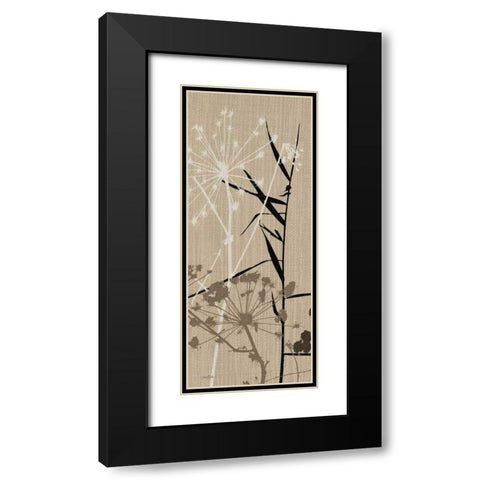 Grasses 1 Brown Black Modern Wood Framed Art Print with Double Matting by Stimson, Diane