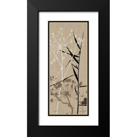 Grasses 1 Brown Black Modern Wood Framed Art Print with Double Matting by Stimson, Diane