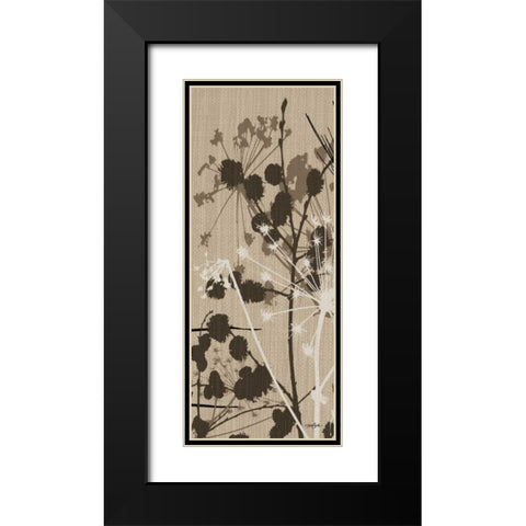 Grasses 2 Tan Black Modern Wood Framed Art Print with Double Matting by Stimson, Diane
