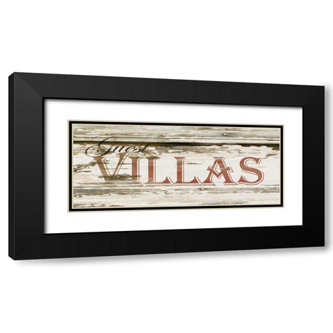 Guest Villas Black Modern Wood Framed Art Print with Double Matting by Stimson, Diane