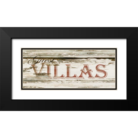 Guest Villas Black Modern Wood Framed Art Print with Double Matting by Stimson, Diane